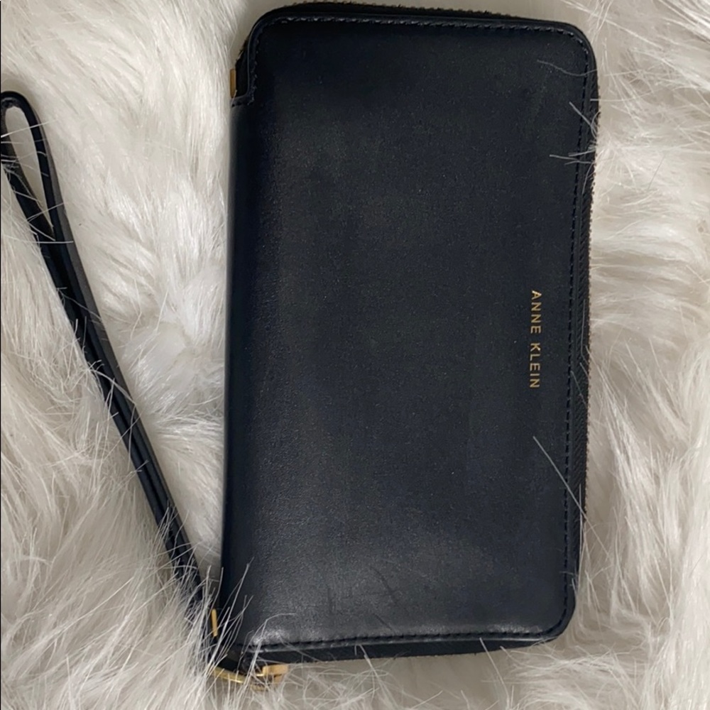 Anne Klein Leather Wristlet